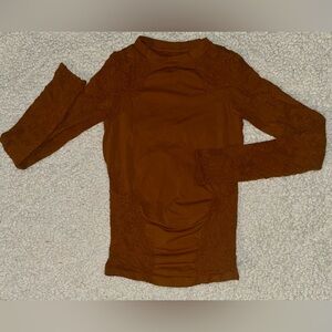 NEW WITHOUT TAG INTIMATELY FREE PEOPLE Nutmeg Lace Top Sz XS/S. R